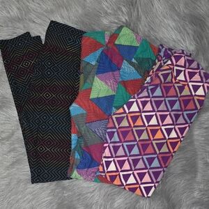 LulaRoe Geometric Pattern Leggings Set